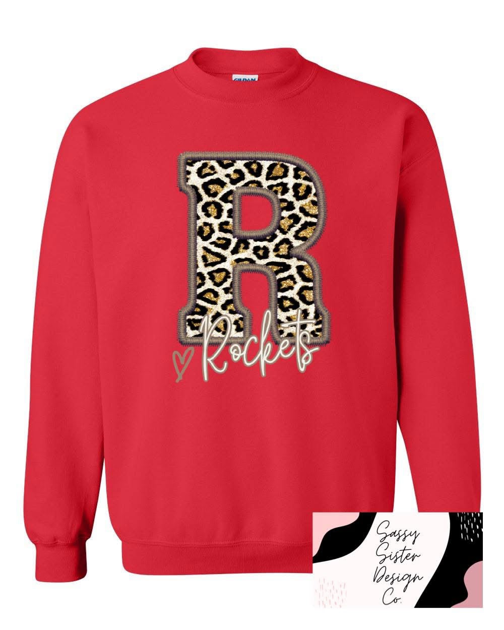 Cheetah R Rockets Cursive Sweatshirt
