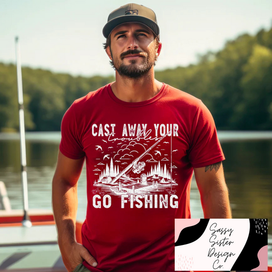 Cast Away Your Troubles Tee