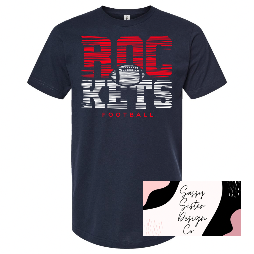 Lined Rockets Football