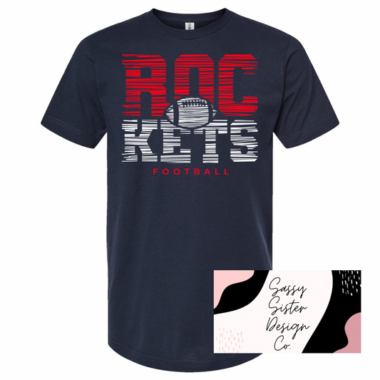 Lined Rockets Football