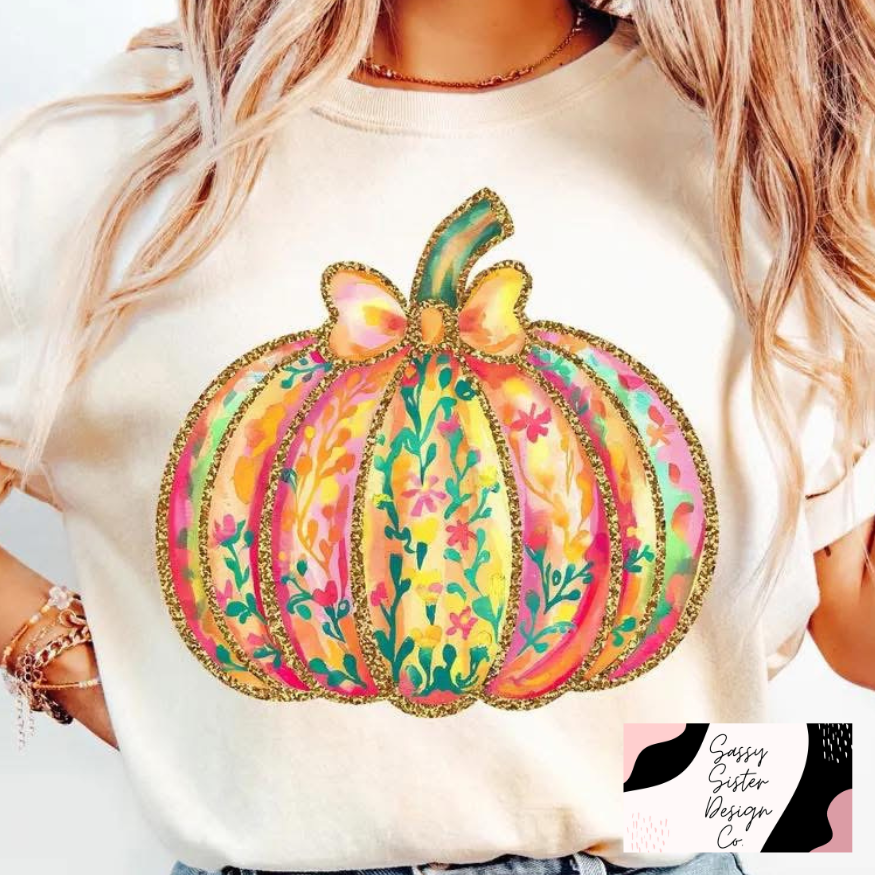 Pastel Pumpkin With Bow