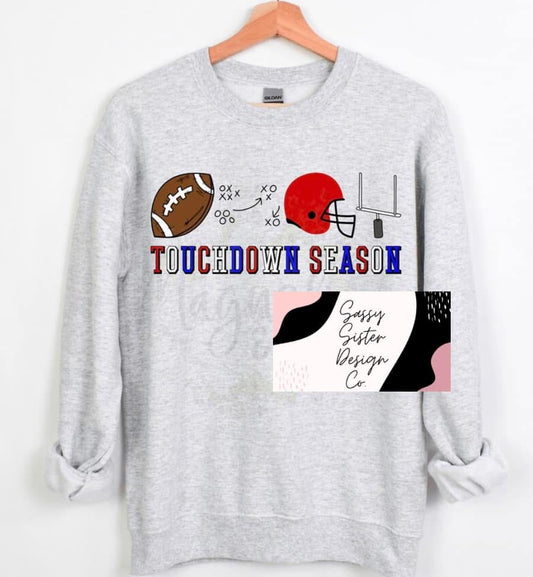 Red/Blue Touchdown Season Football Things