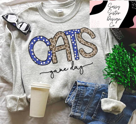 Blue Polka Dot Cheetah CATS Gameday