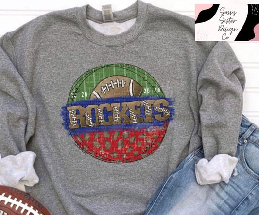 Rockets Football Field Circle With Cheetah