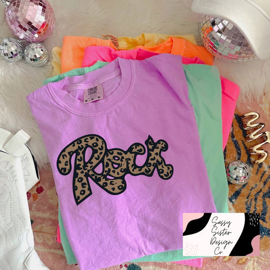 Neon Cheetah Rock Comfort Color Tees