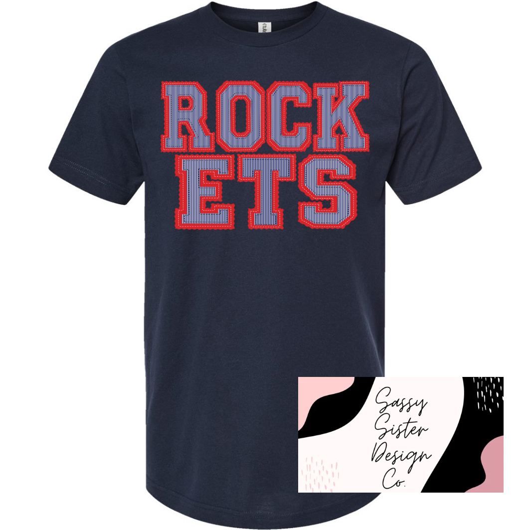 Red/Navy Seersucker Rockets