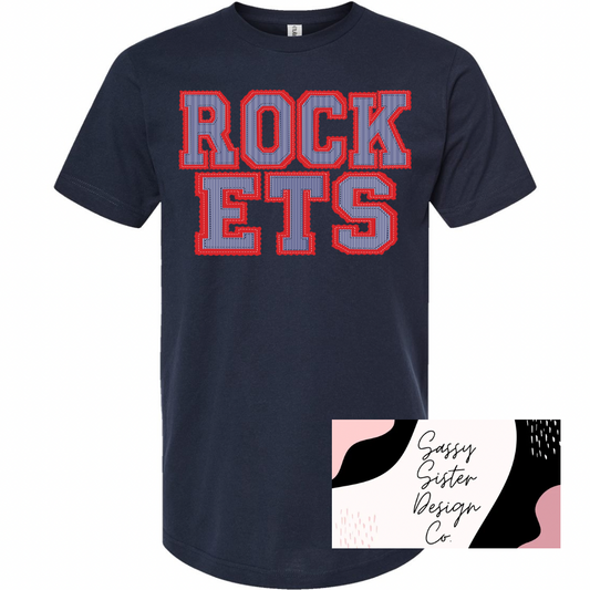 Red/Navy Seersucker Rockets
