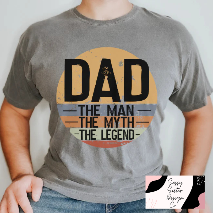 Dad Circle The Man The Myth The Legend Tee
