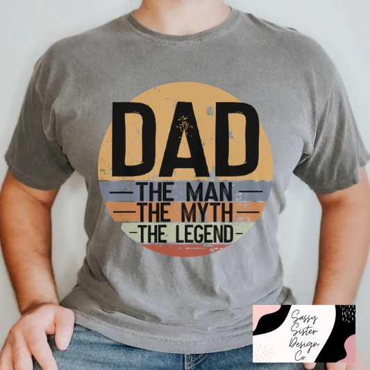 Dad Circle The Man The Myth The Legend Tee