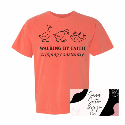 Walking by Faith, Tripping Constantly Ducks T-Shirt