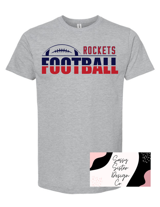Red/Navy Split Rockets Football