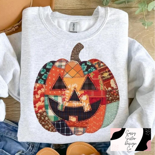 Patchwork Jack-O-Lantern