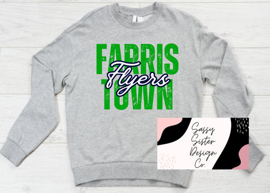 Green Farristown Flyers Cursive
