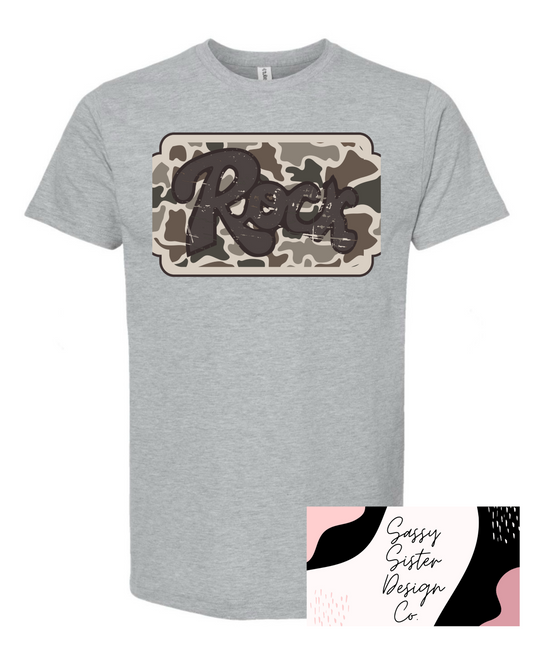 Duck Camo Square Distressed Rock