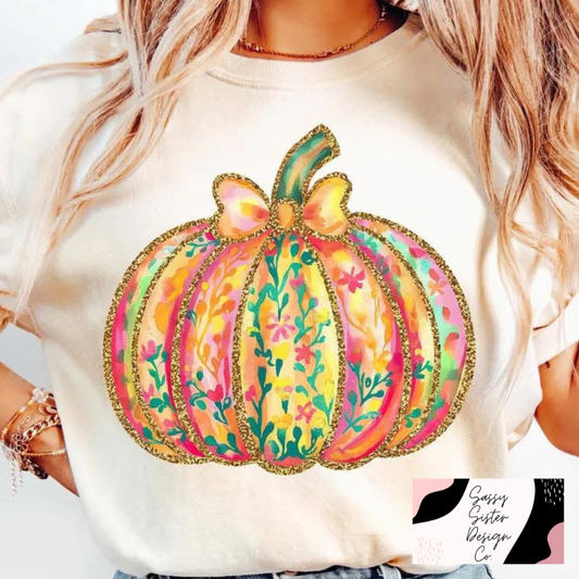 Pastel Pumpkin With Bow